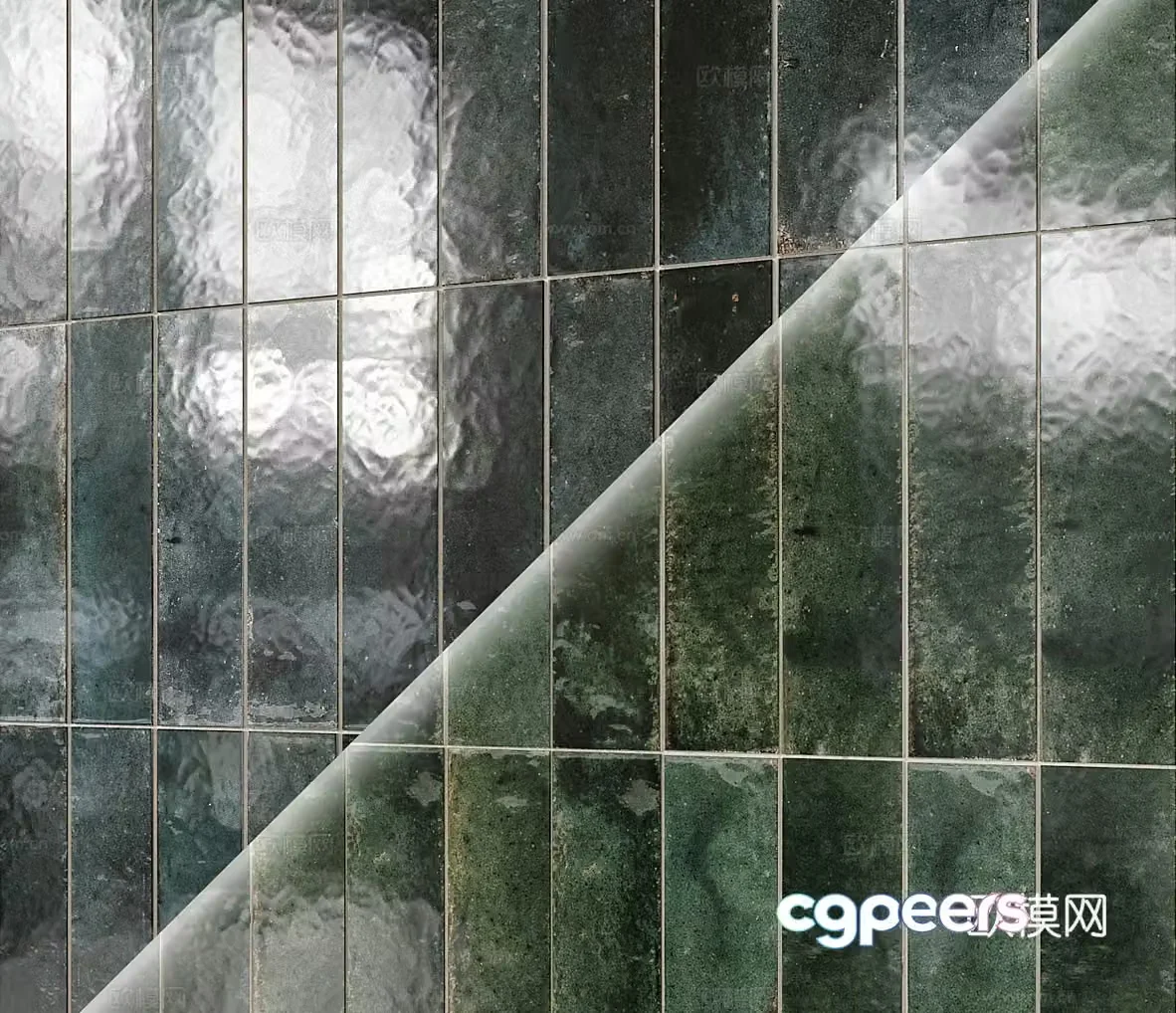 Modern retro tiles 3d model