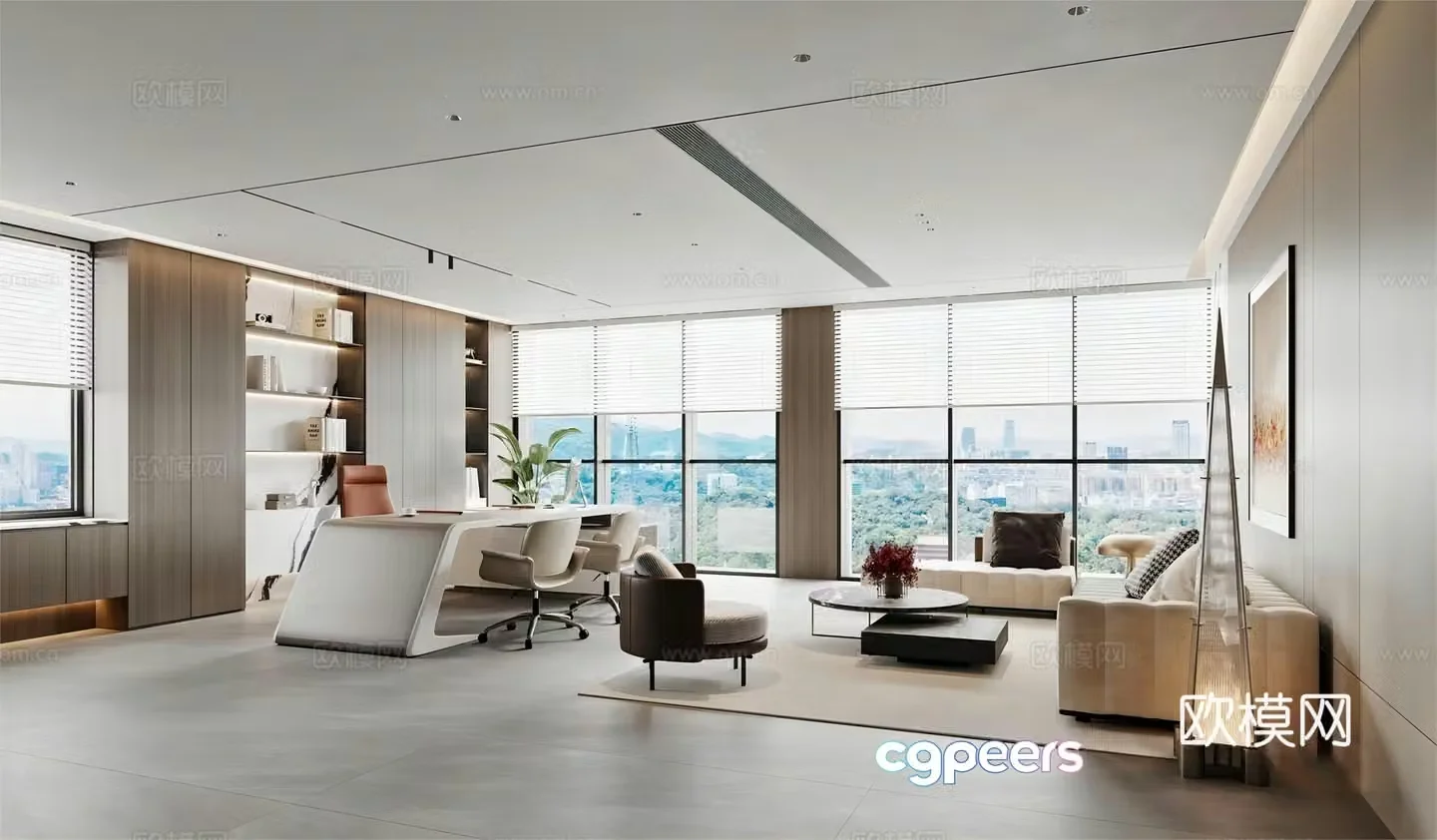 Modern office Chairman’s office Manager’s office Office desk chair combination Office chair 3d model
