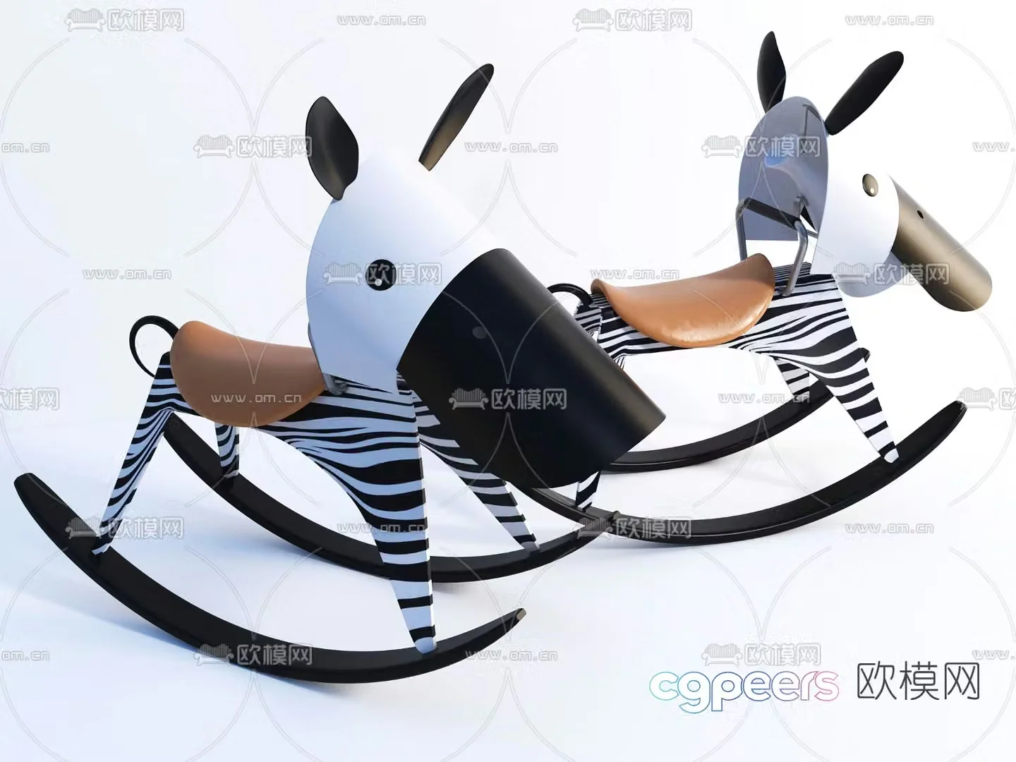Modern children’s rocking chair 3d model