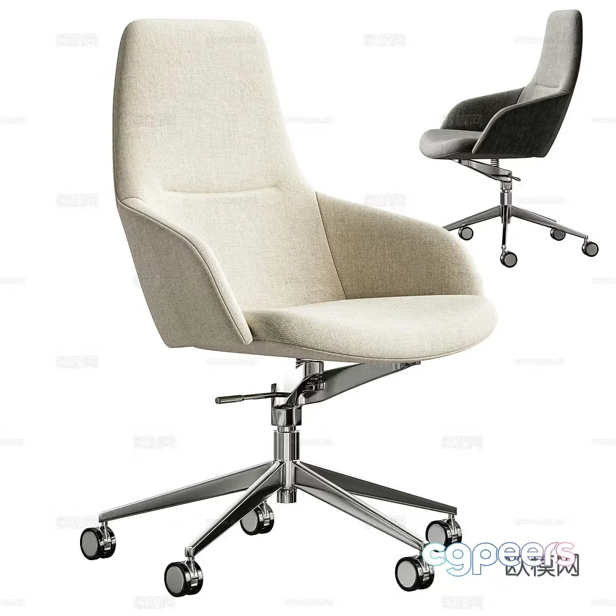 Modern Italian office chair 3d model