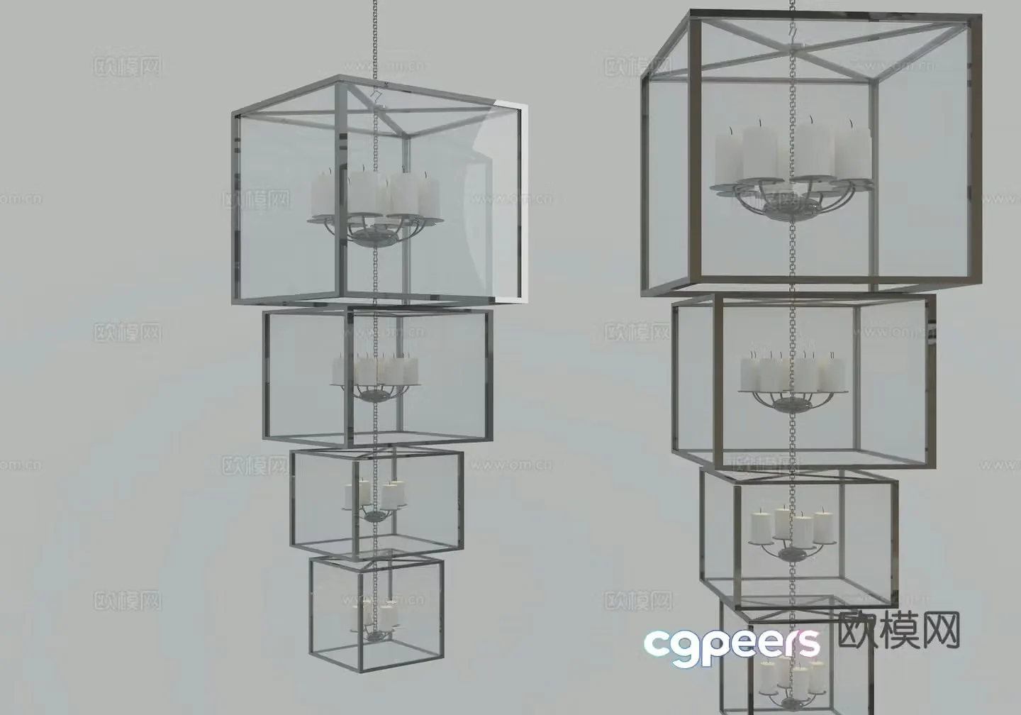 Modern chandelier 3d model