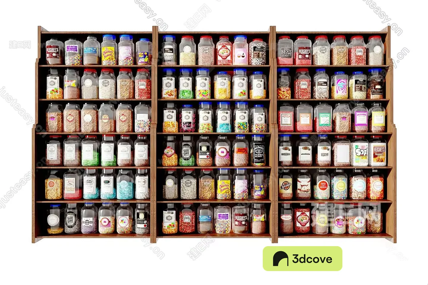 Wooden Candy Shelves