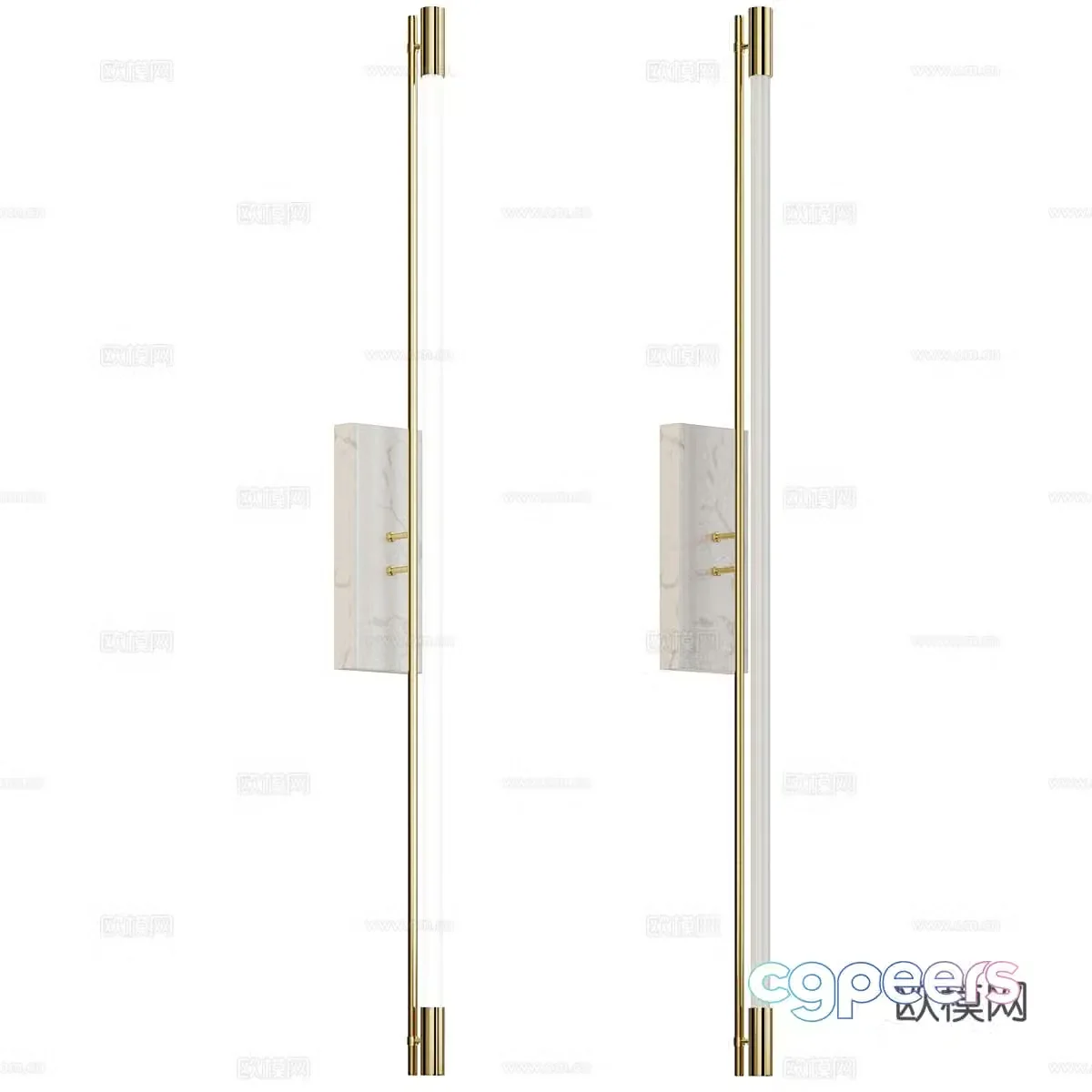 Long wall lamp 3d model
