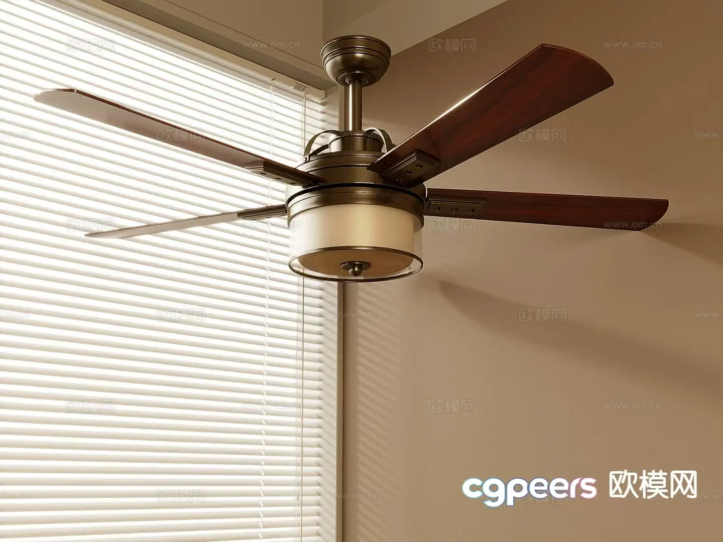 Medieval style fan lamp 3d model