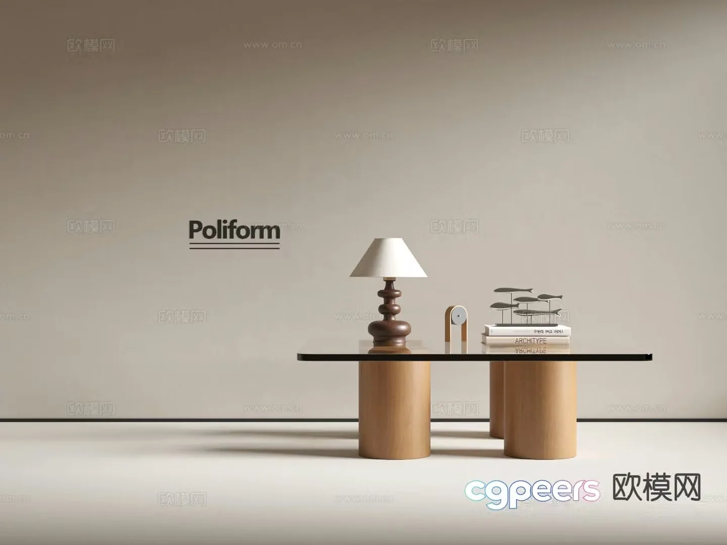 Medieval style coffee table 3D model