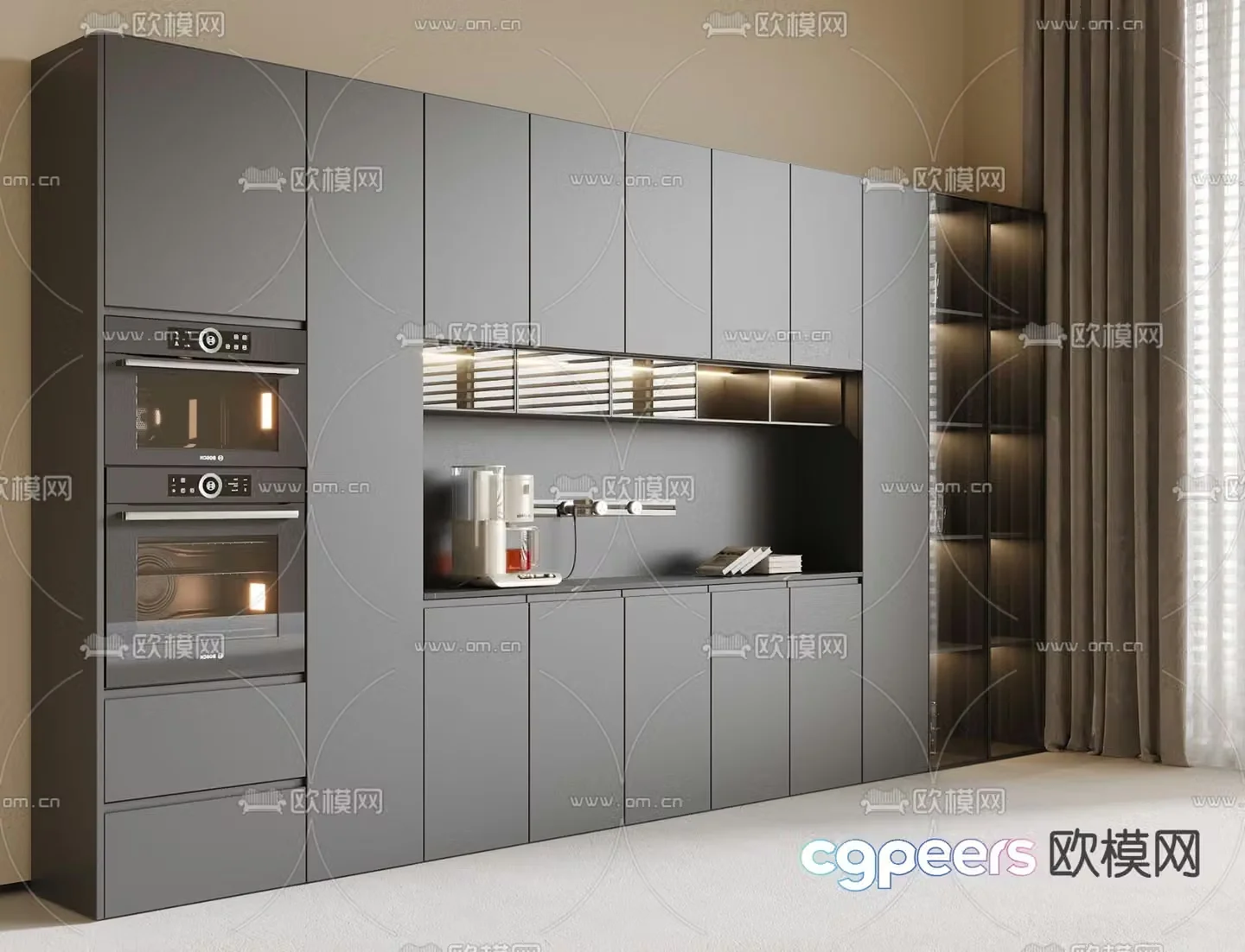 Modern wine cabinet cabinet 3d model