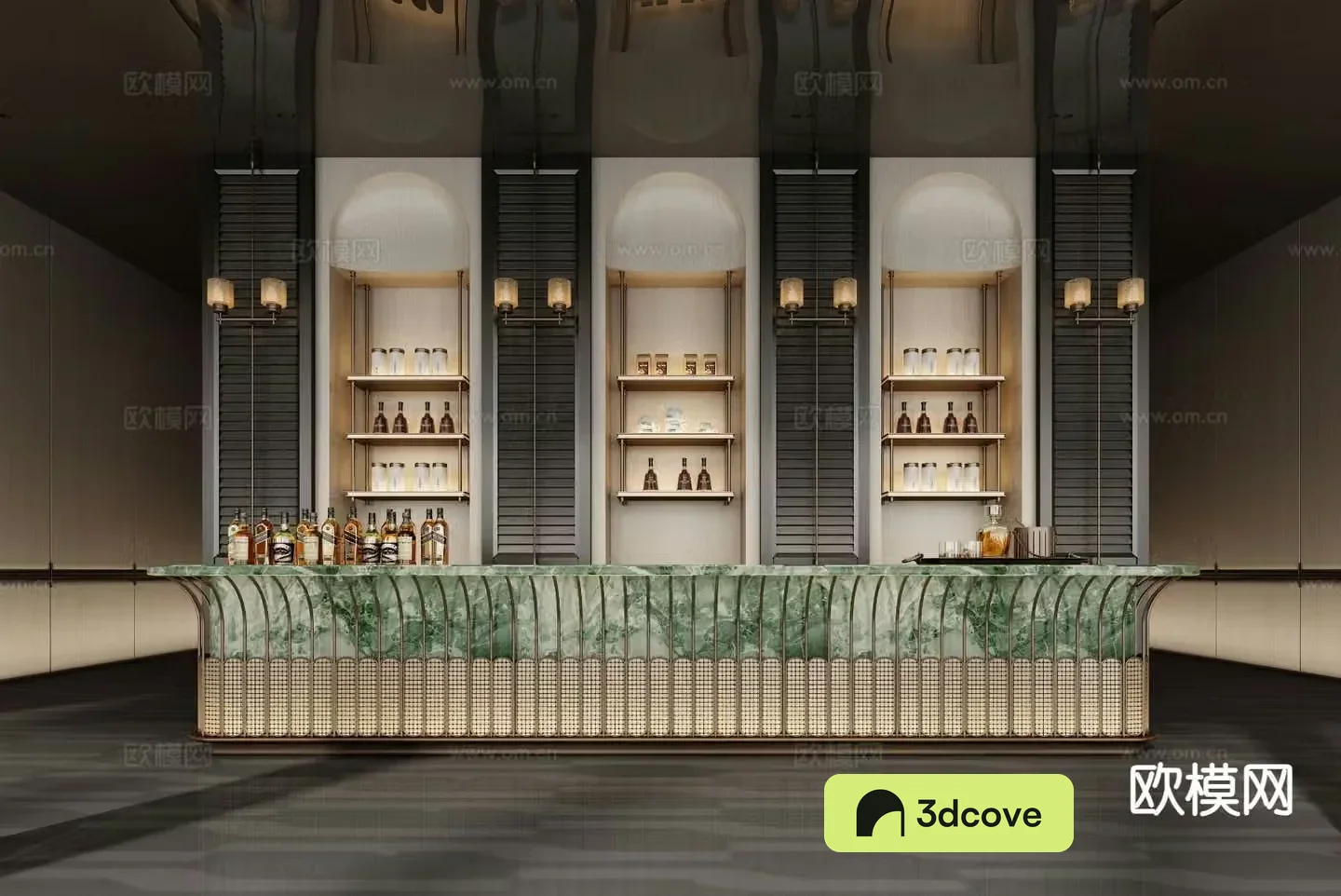 Modern sales office bar coffee bar