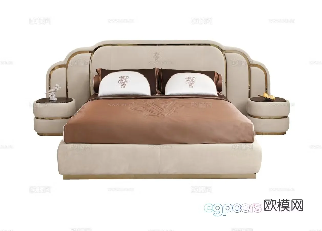 Visionnaire BRADLEY Double Bed 3D Model
