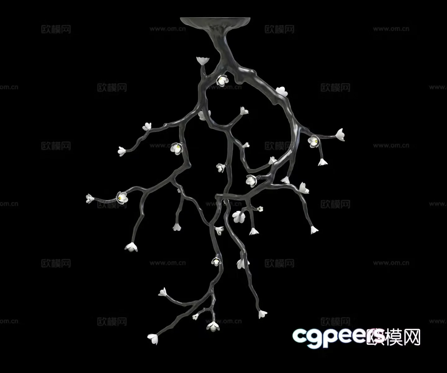 Branch decorative lamp 3d model