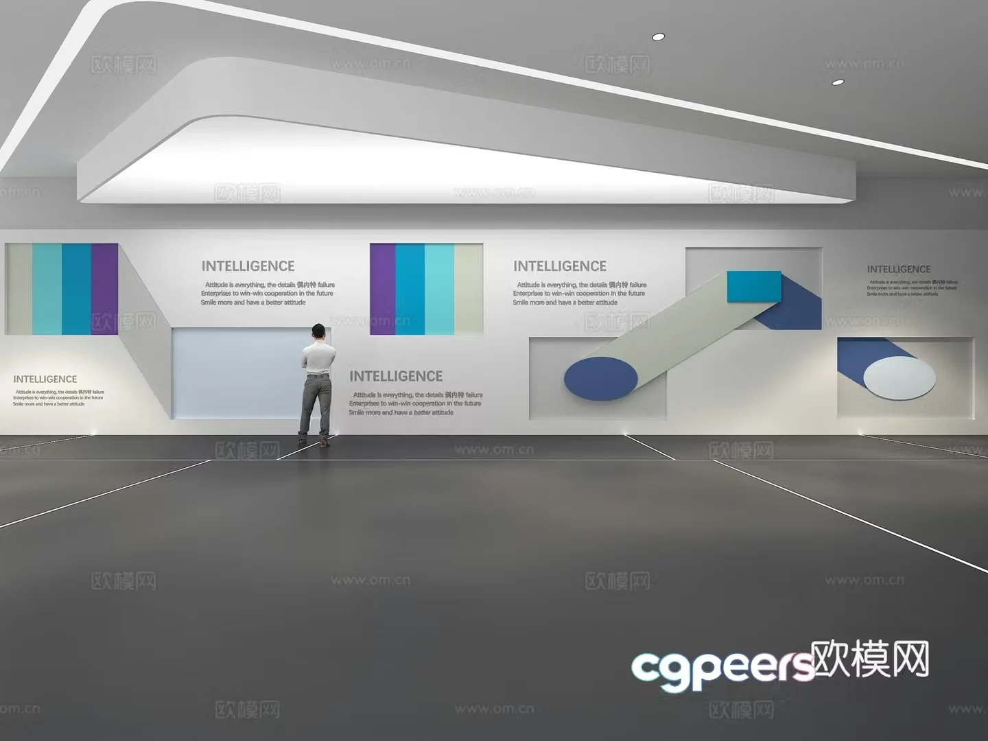 Cultural wall Corporate culture wall Classroom Theme wall Exhibition hall Campus culture Corridor 3D model