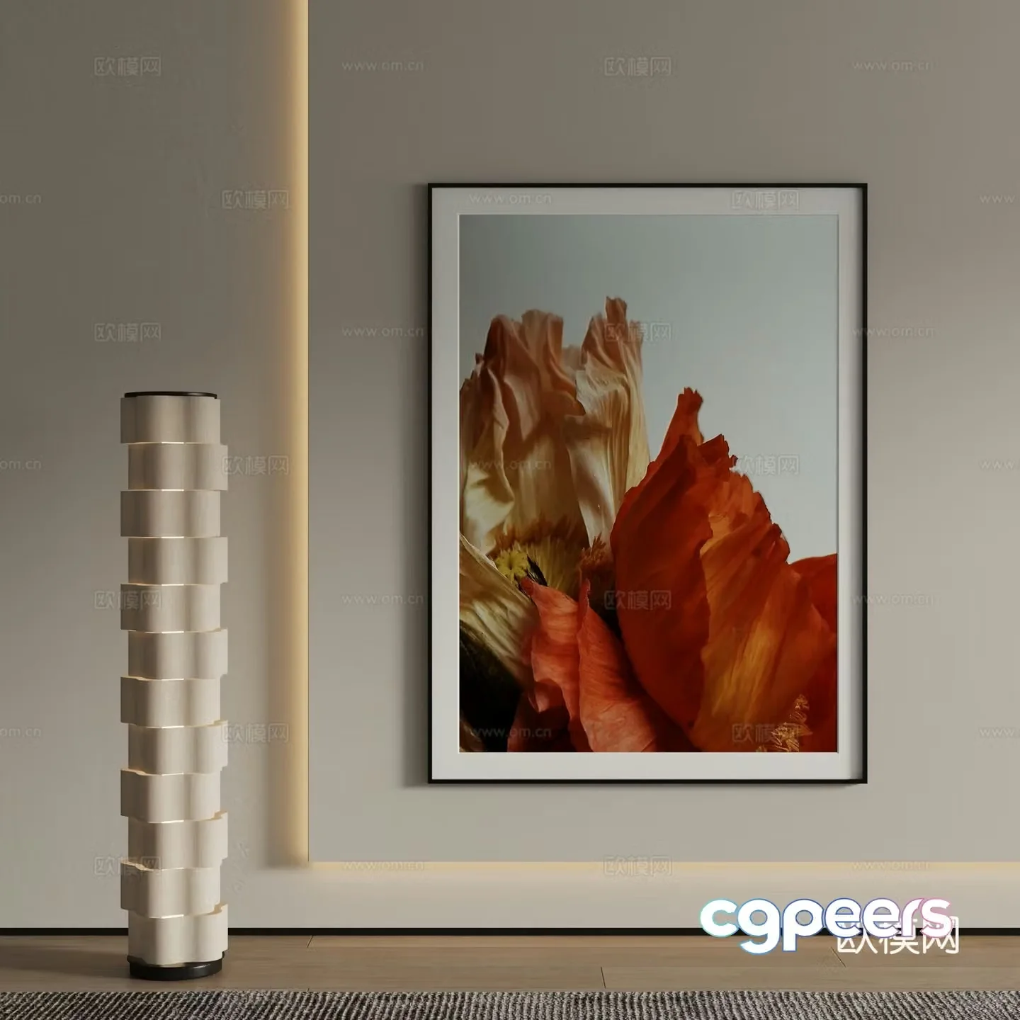 Modern Art Painting Decorative Painting 3D Model