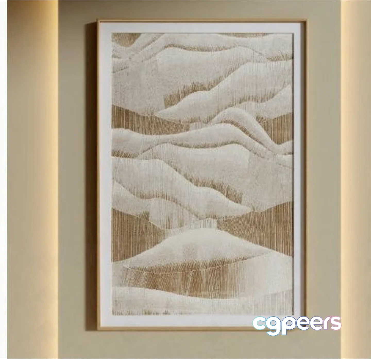 A Framed Art Piece 3D Model – 21386 – VRAY Render