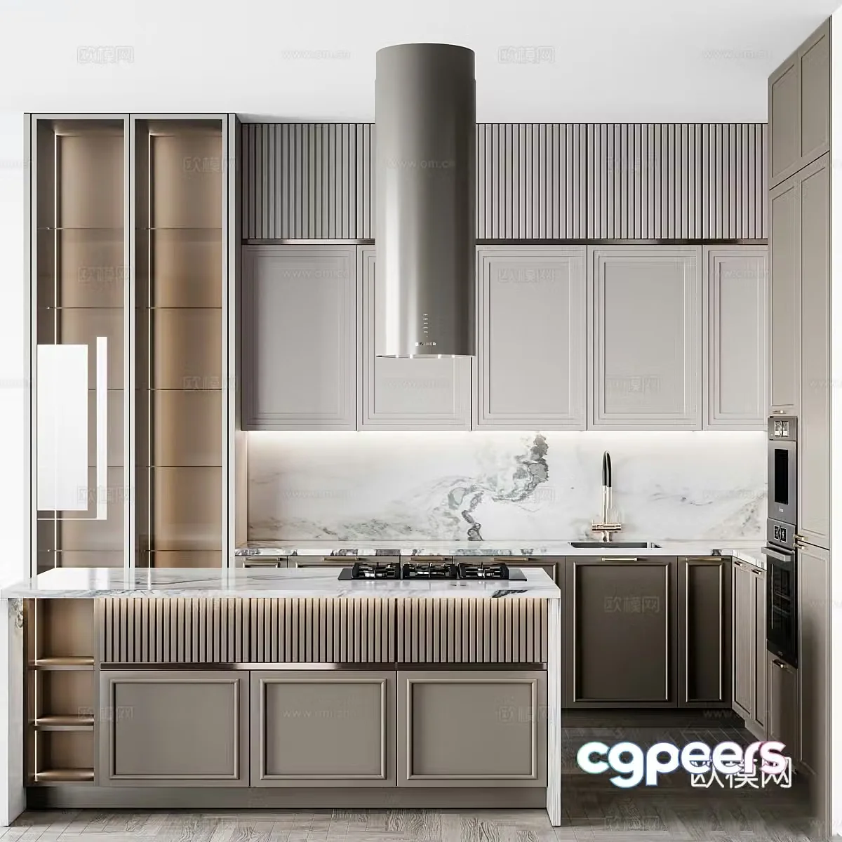 Modern light luxury cabinet 3D model