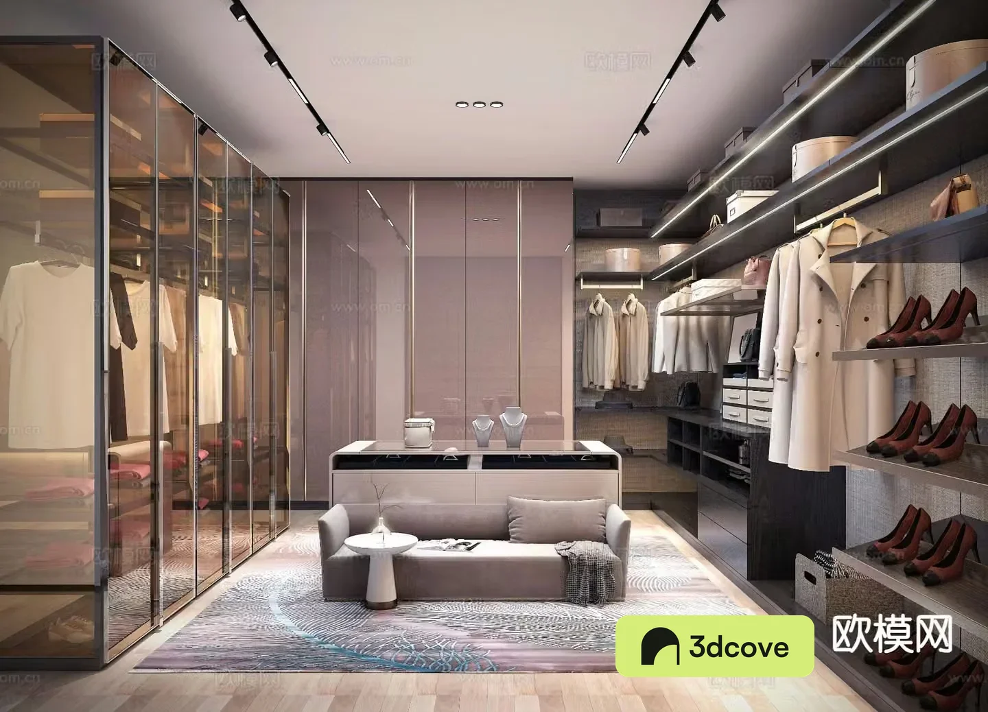 Light luxury cloakroom