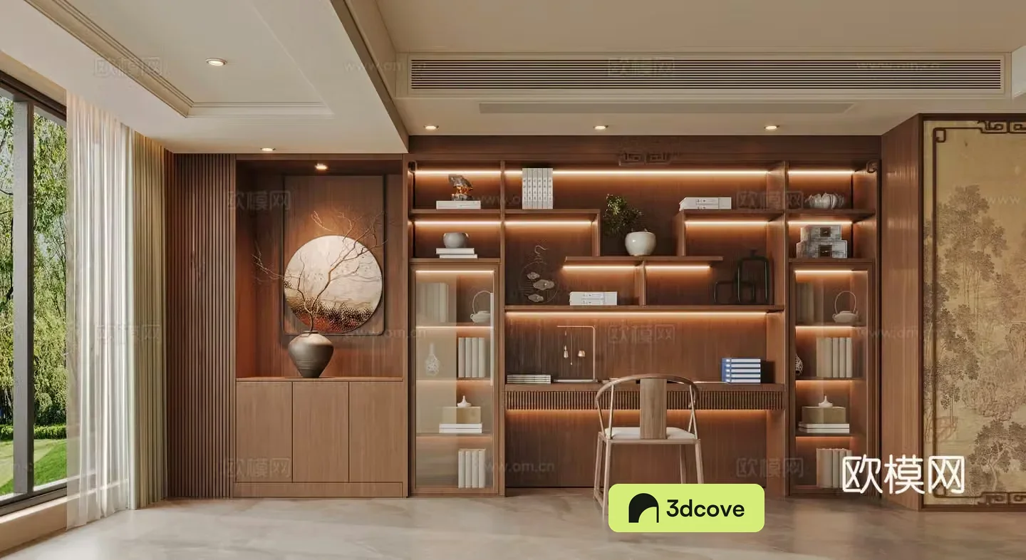 New Chinese style study room