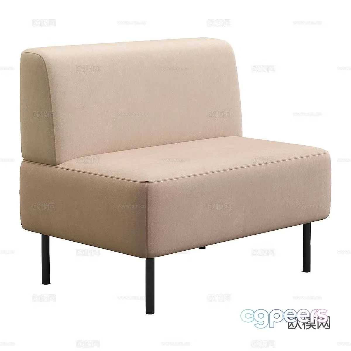 Modern single sofa 3d model