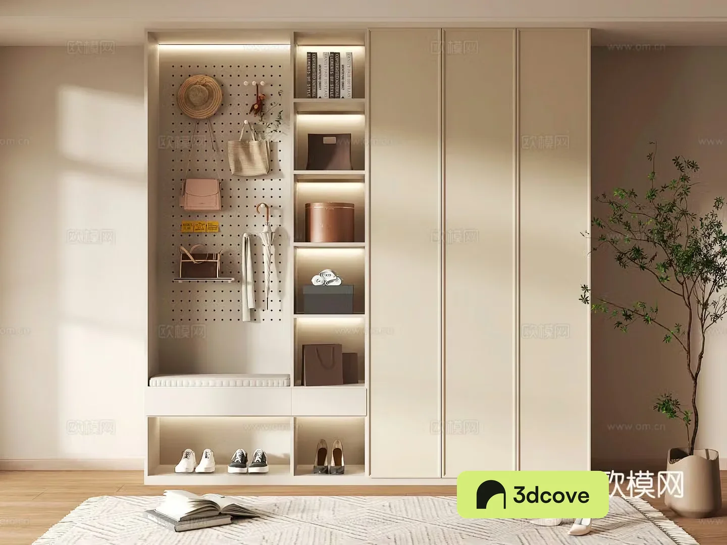 Shoe cabinet design shoe cabinet partition shoe cabinet porch shoe cabinet rendering
