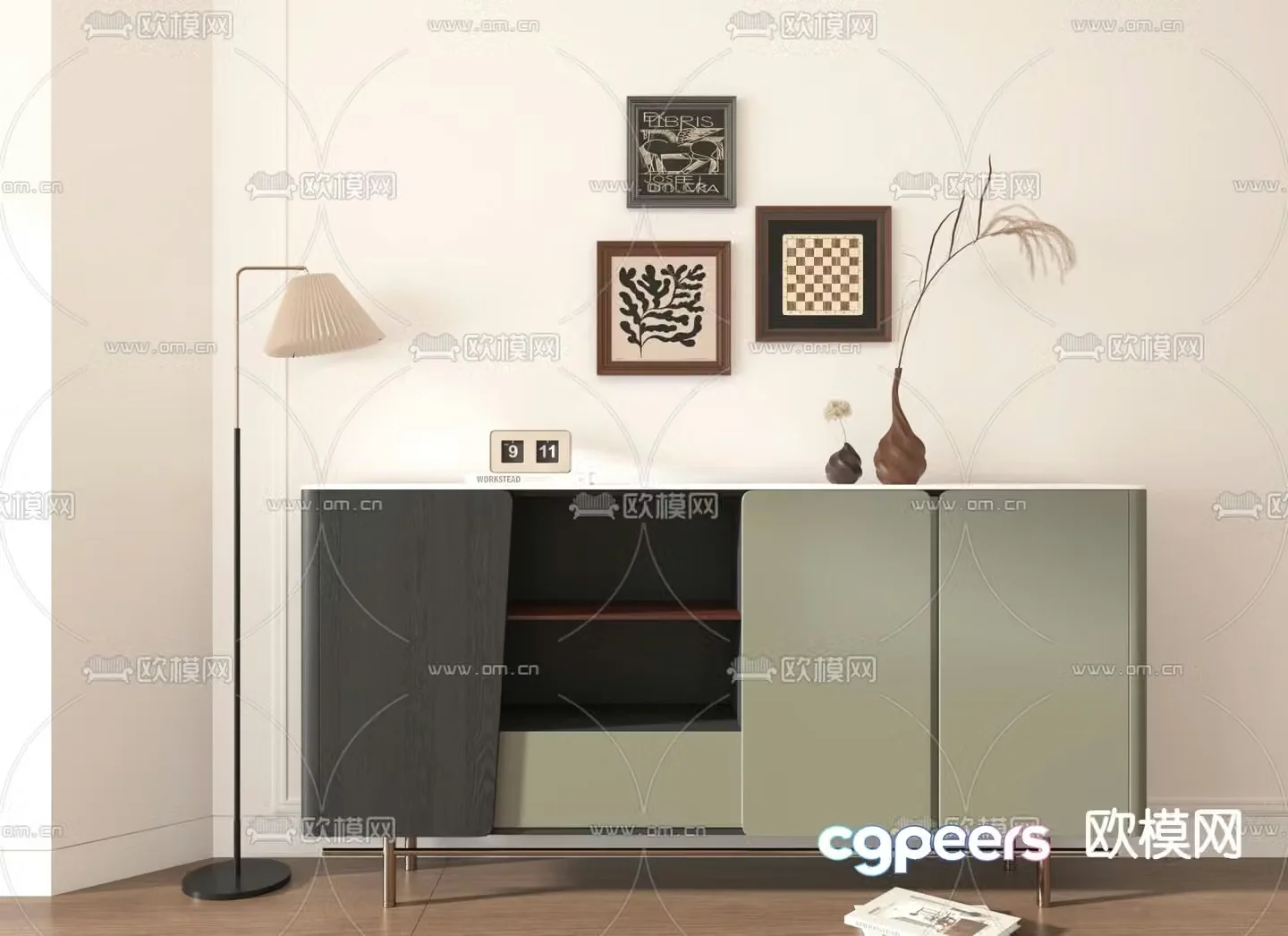 Modern sideboard 3D model