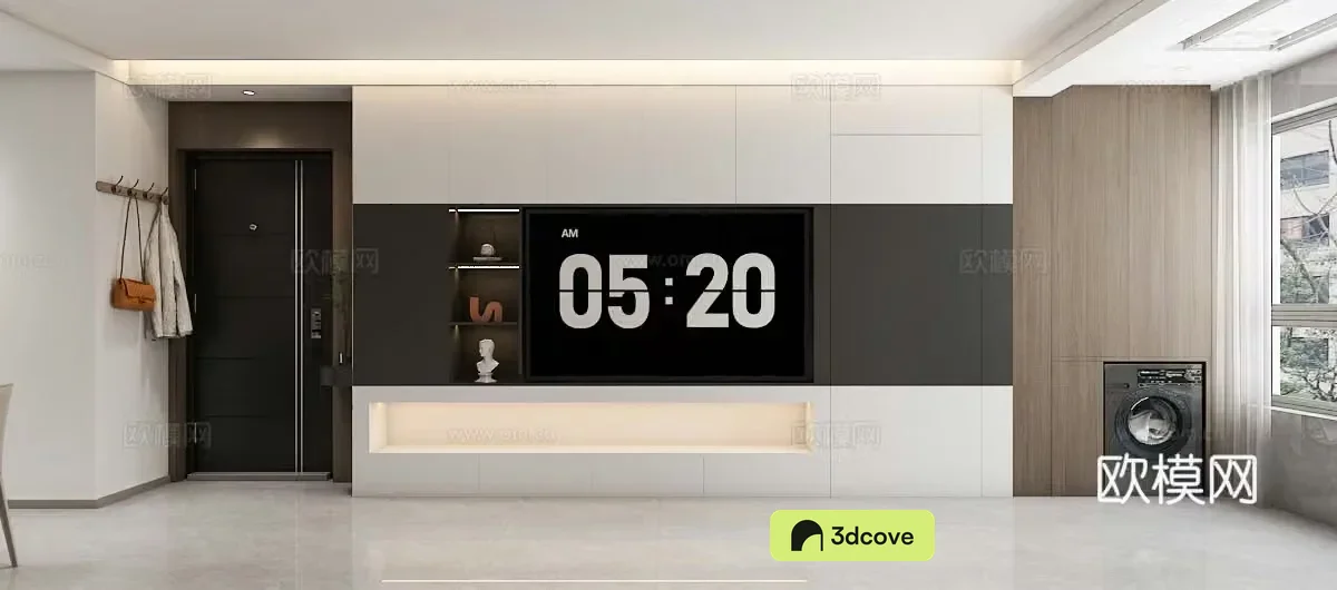 Modern minimalist living restaurant