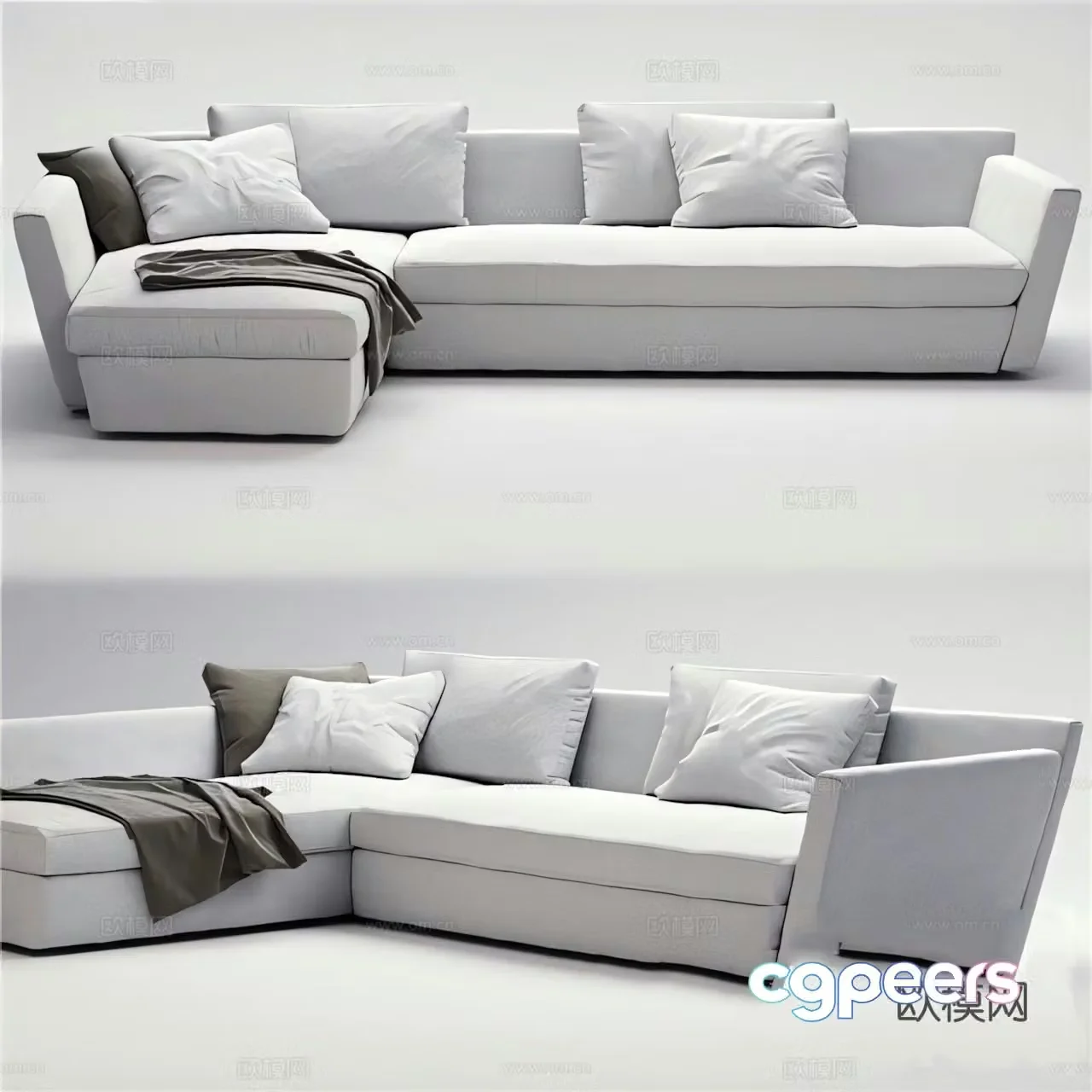 Corner sofa multi-person sofa 3d model