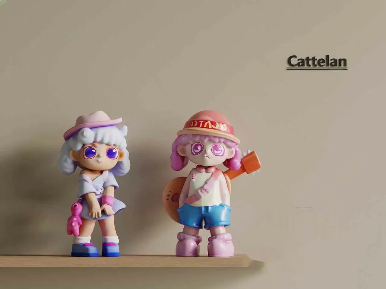 Two Cartoon Dolls 3D Model – 20057 – VRAY Render