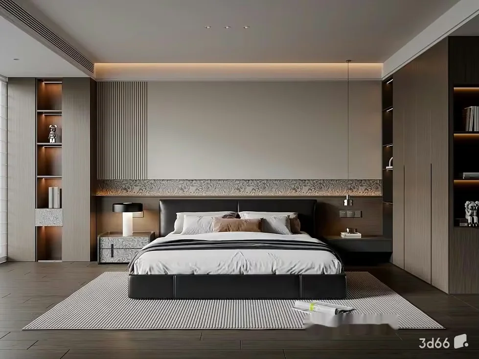 Modern Bedroom 3D Model – 19037 – VRAY Render