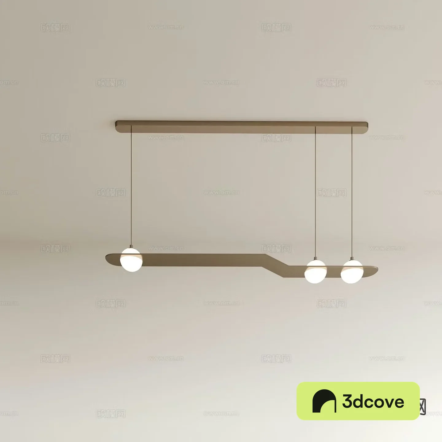 Straight line chandelier