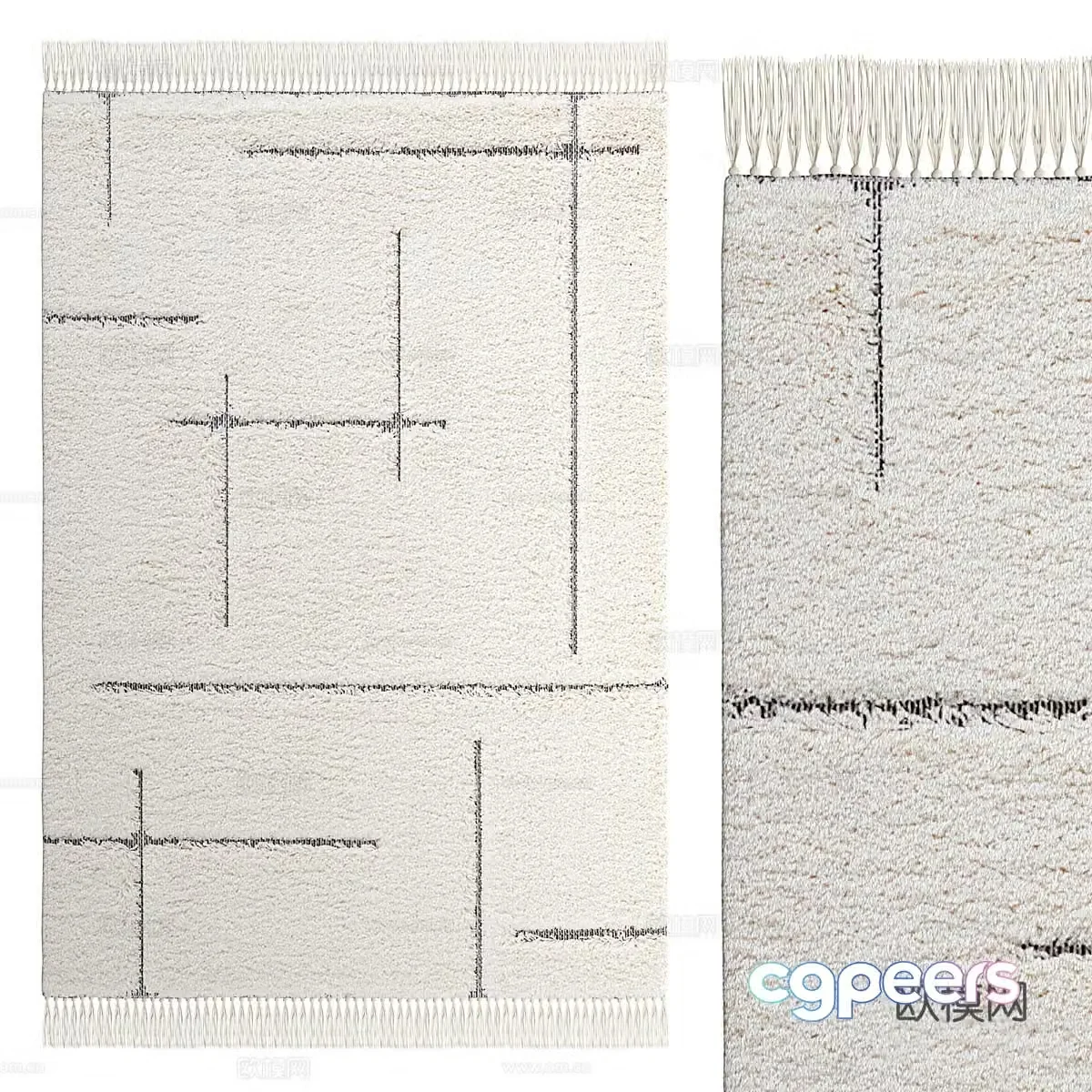 New Chinese style plush carpet 3d model