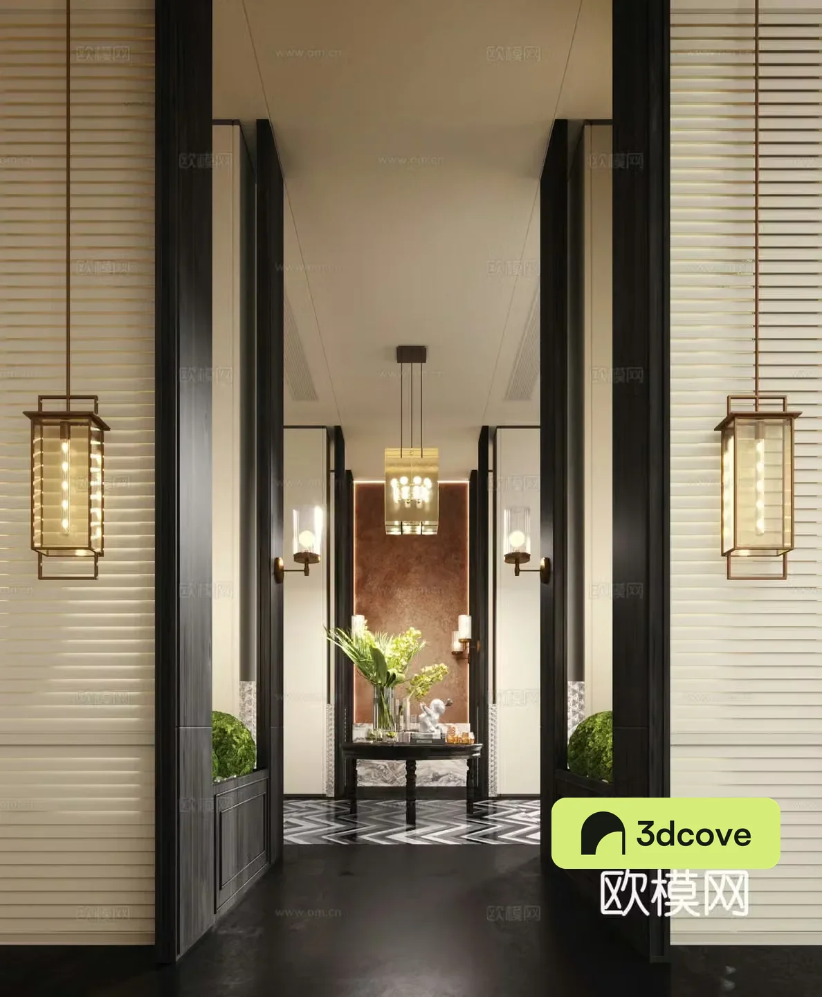 Modern hotel interior hall