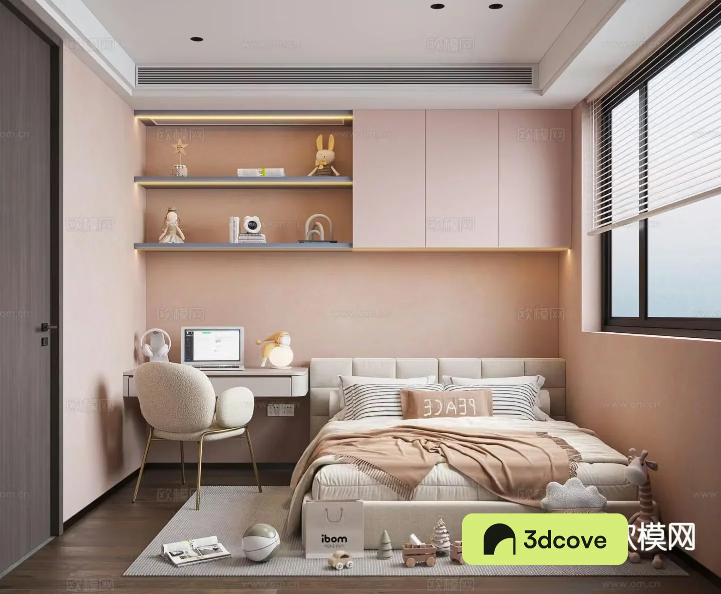 Modern children’s room girl’s room kid’s room