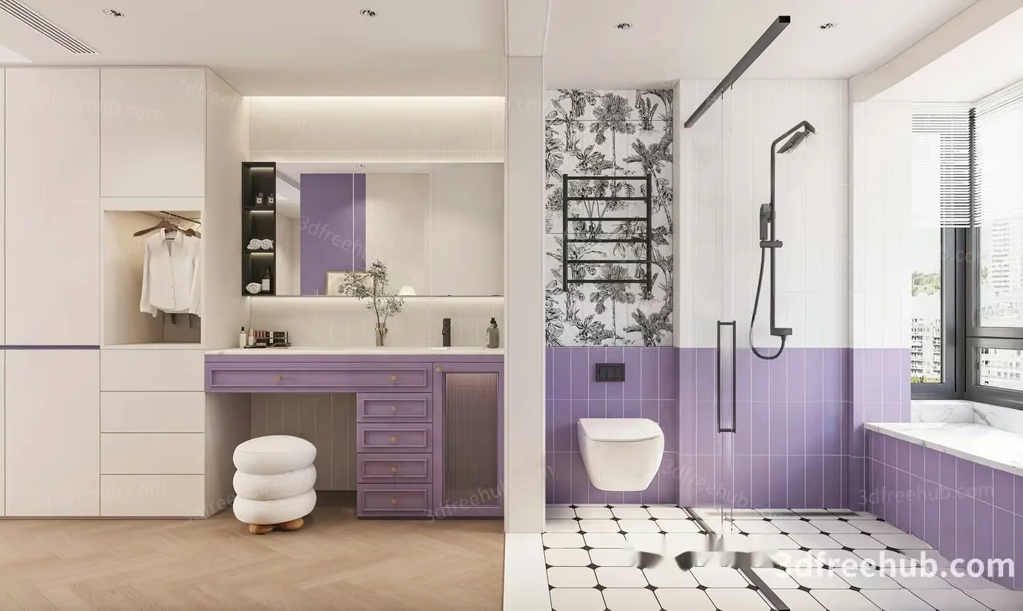 Modern Bathroom 3D Model – 18732 – VRAY Render