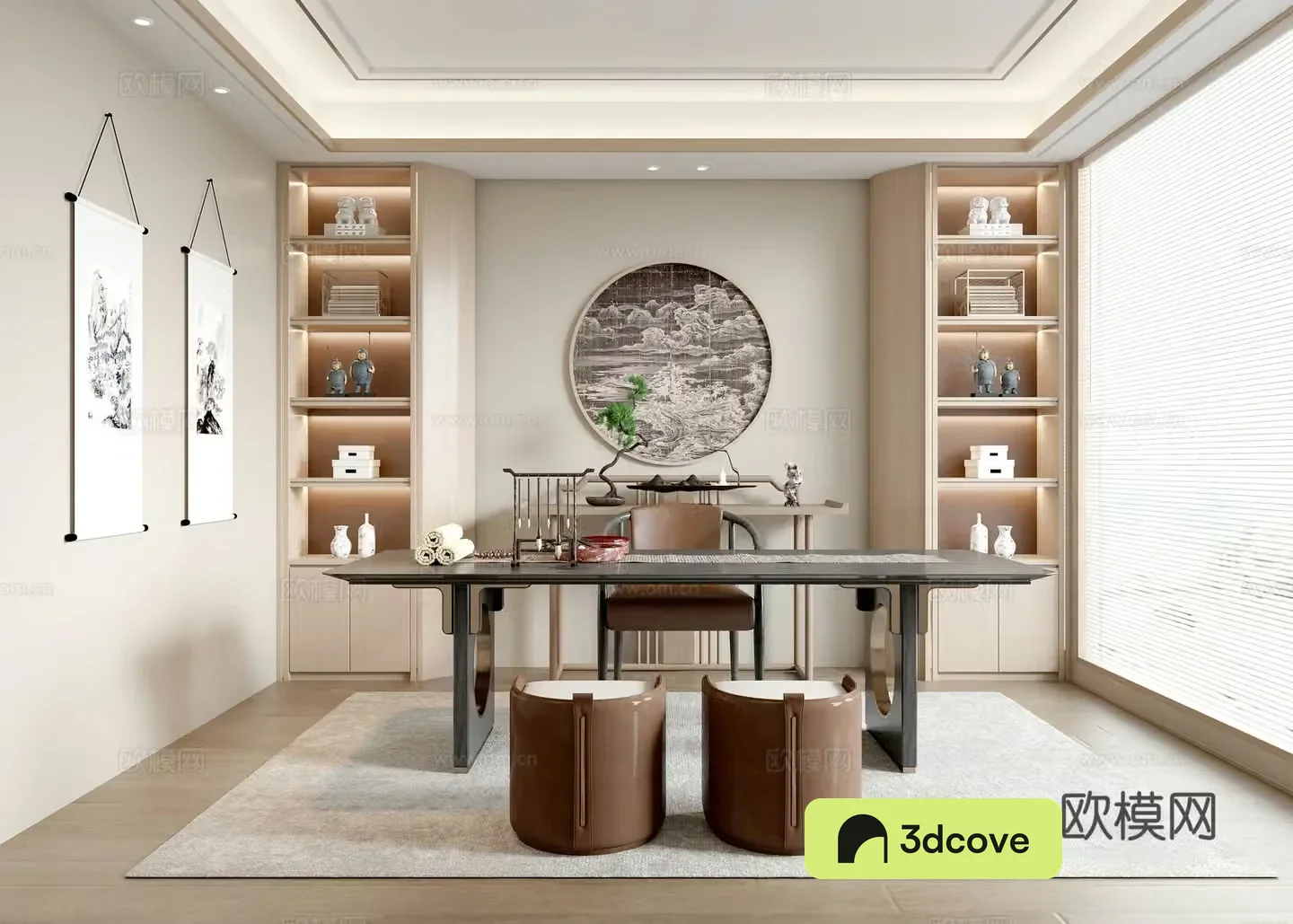New Chinese style study