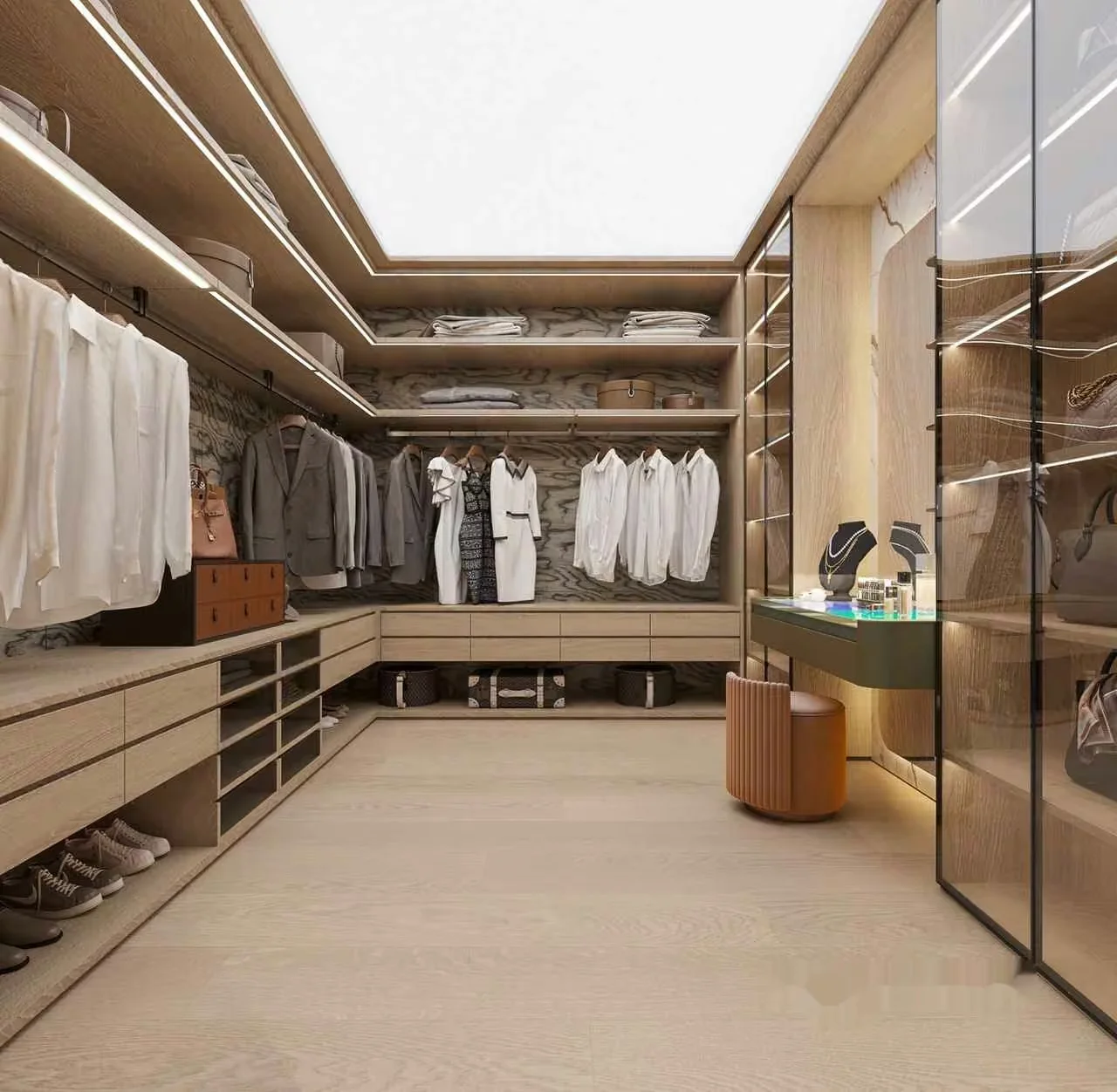 Modern Walk-In Closet 3D Model – 10469 – CORONA Render