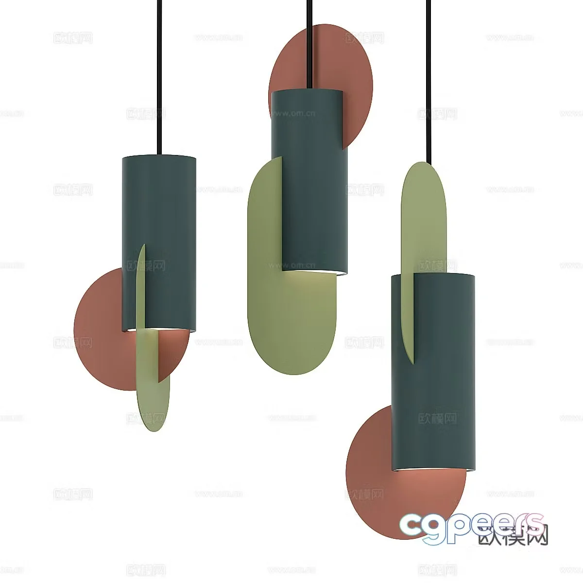 Modern cream style decorative small chandelier 3d model