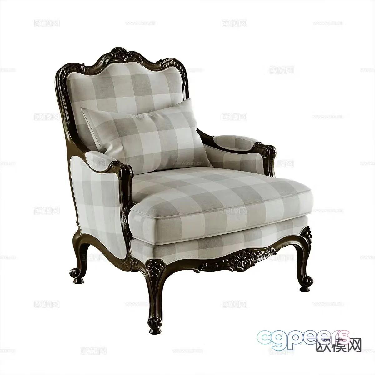 American sofa chair leisure chair 3d model