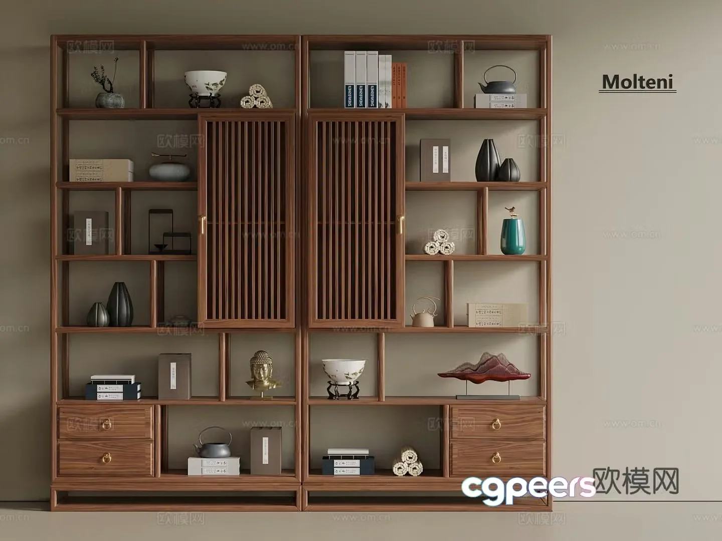 New Chinese style Chinese style Bo Gu shelf Bo Gu shelf Tea cabinet 3D model