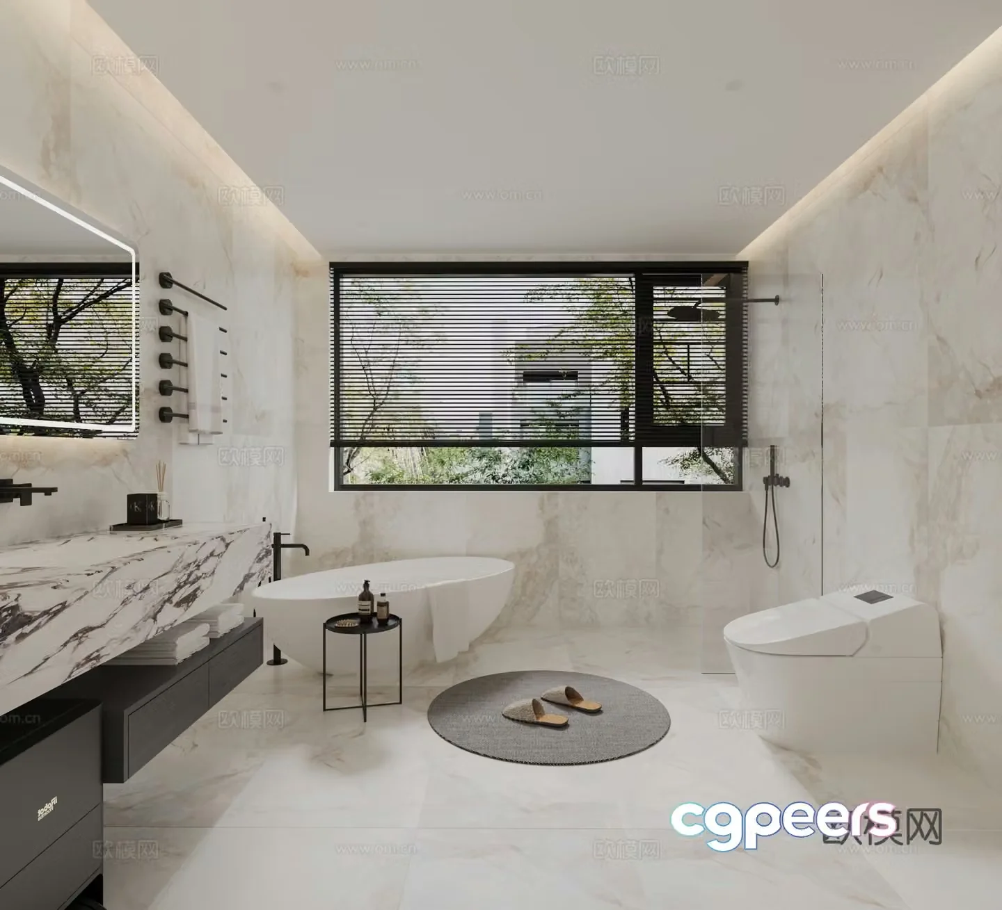 Modern bathroom bathroom master bathroom 3d model