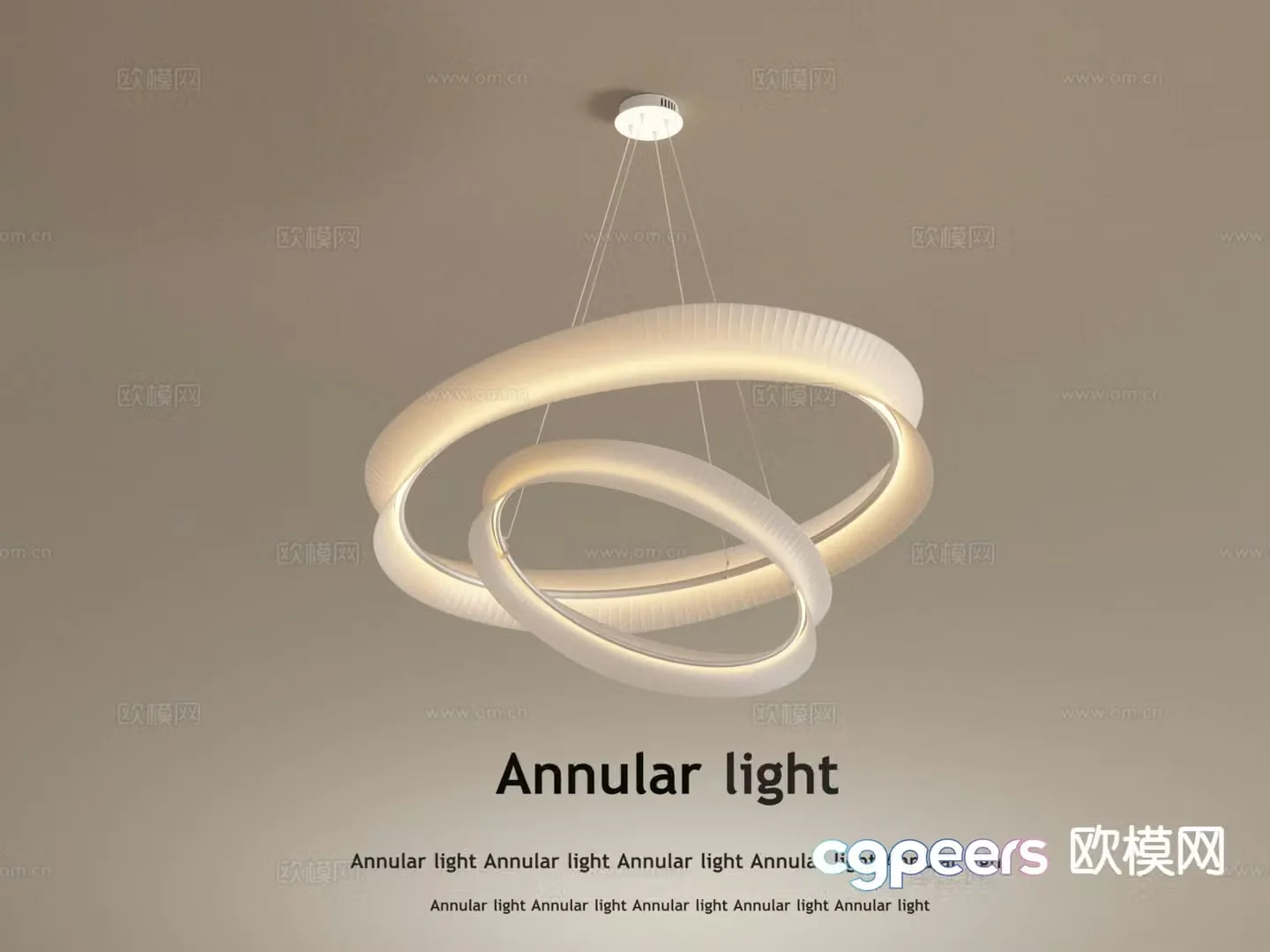 Cream style chandelier 3d model