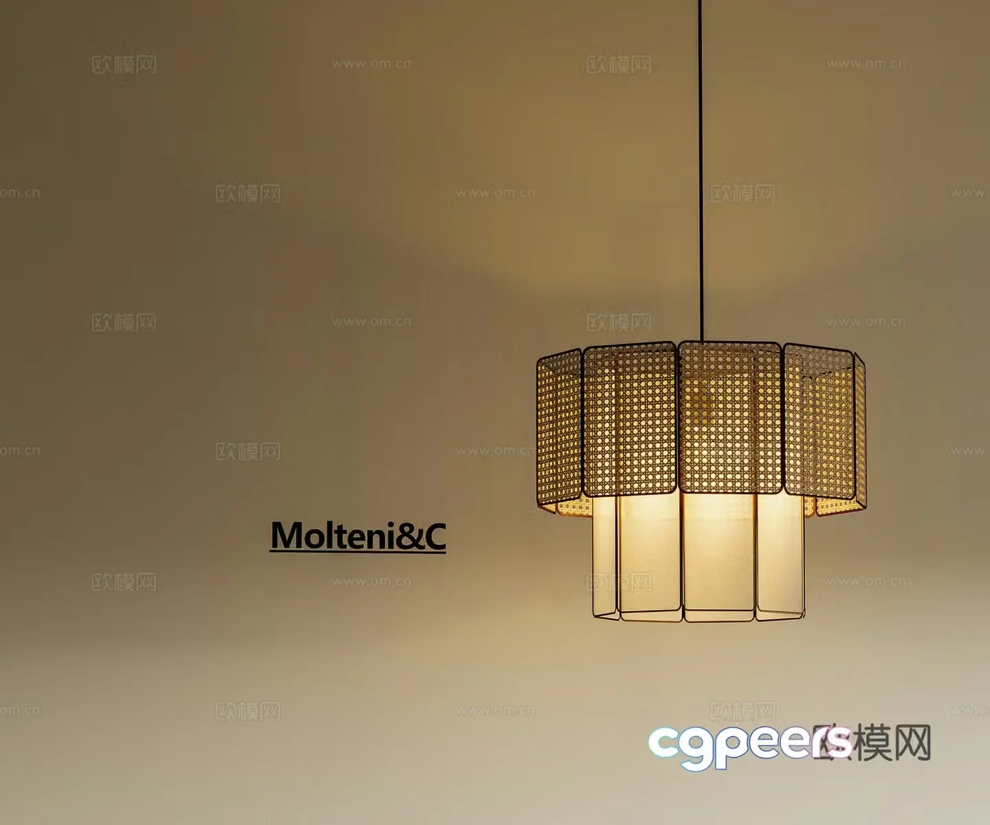 New Chinese chandeliers medieval chandeliers decorative chandeliers rattan chandeliers artistic chandeliers 3D model