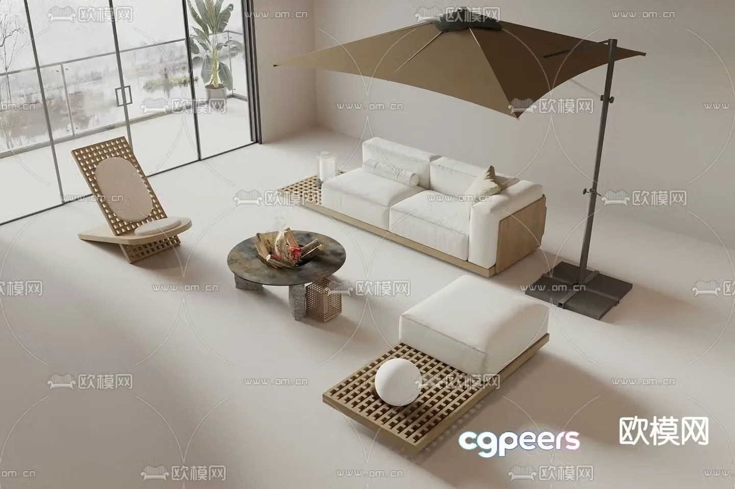 Modern sofa combination 3d model