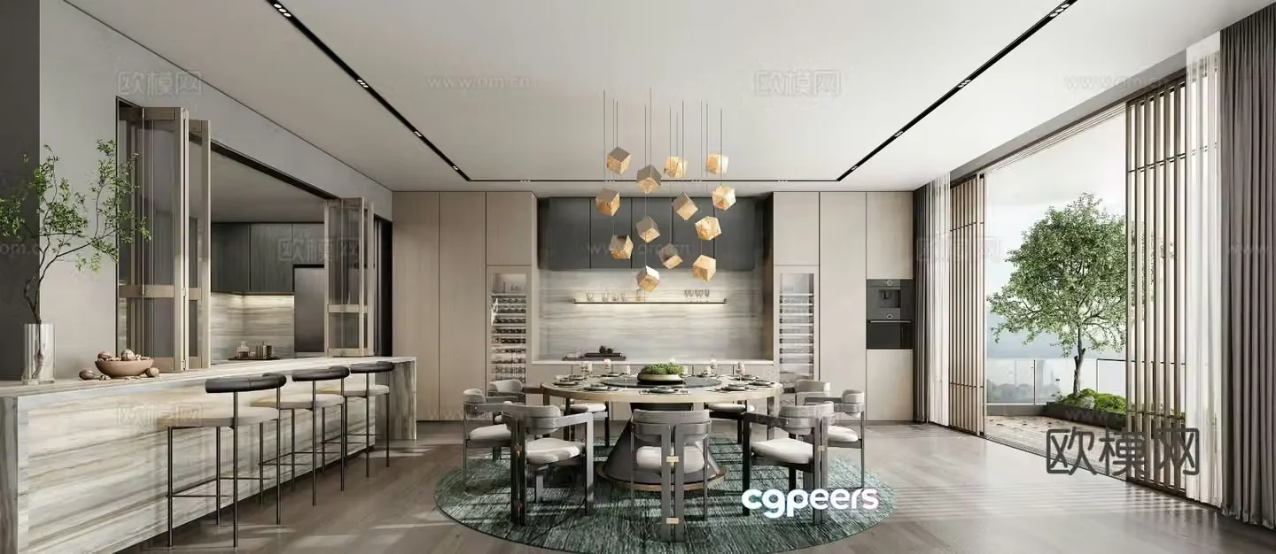Italian restaurant 3d model