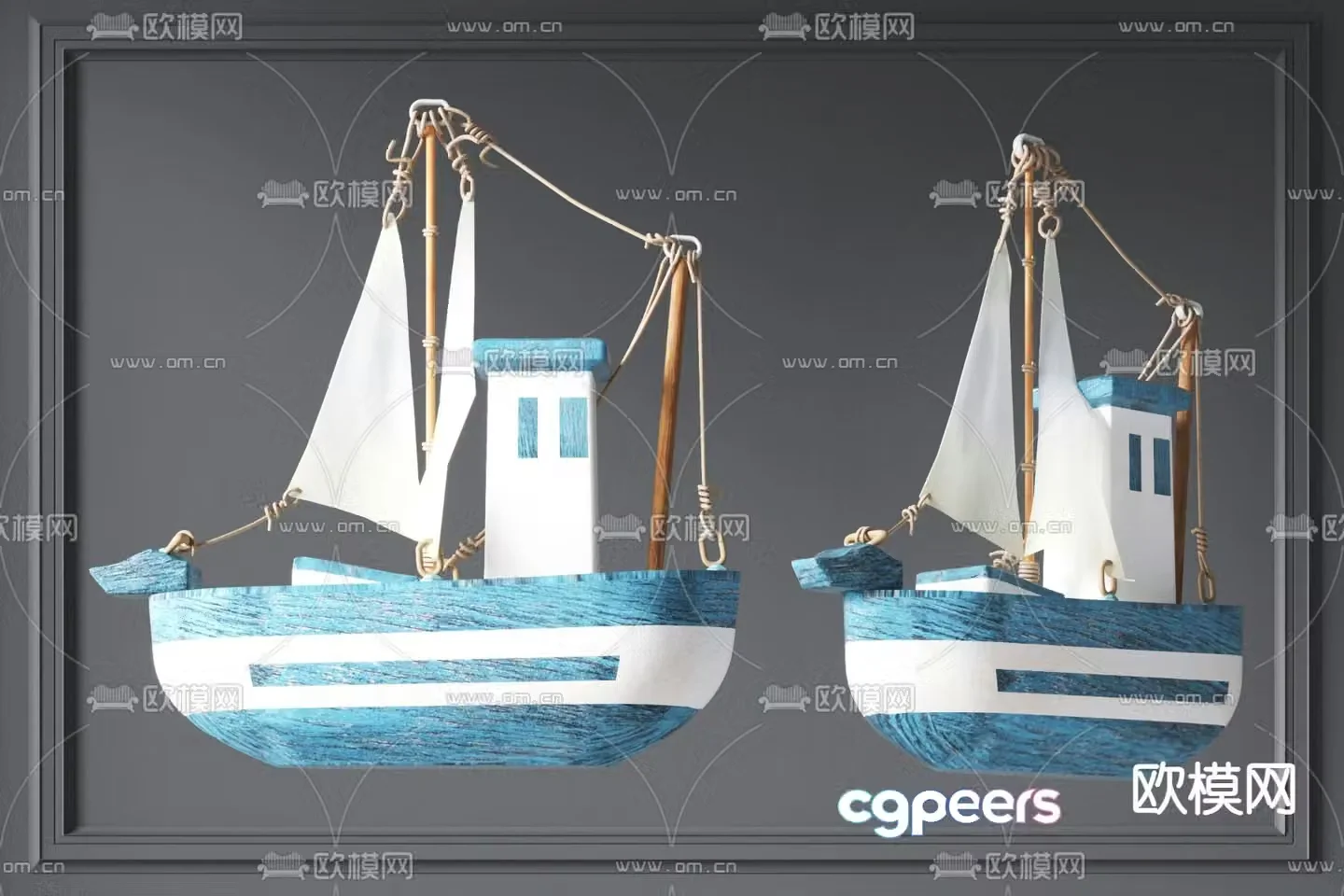 Modern children’s ship toy 3d model