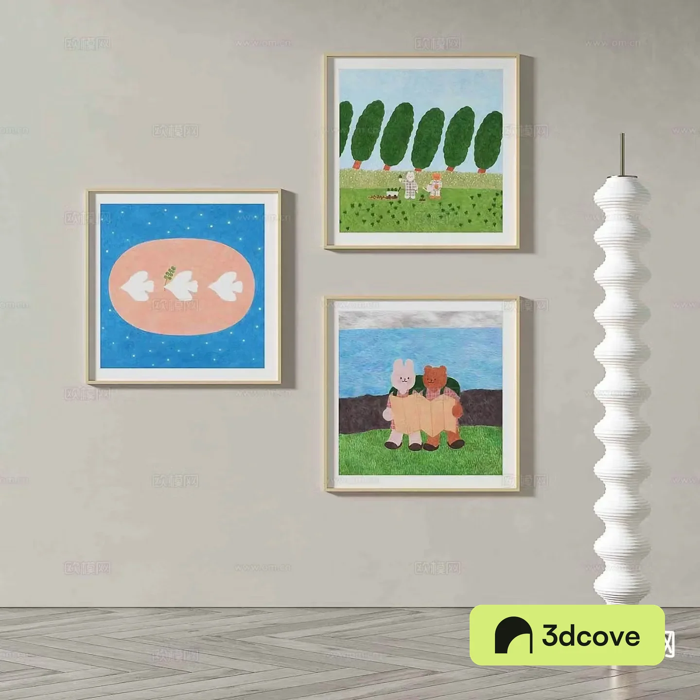 Modern art painting cartoon painting decorative painting