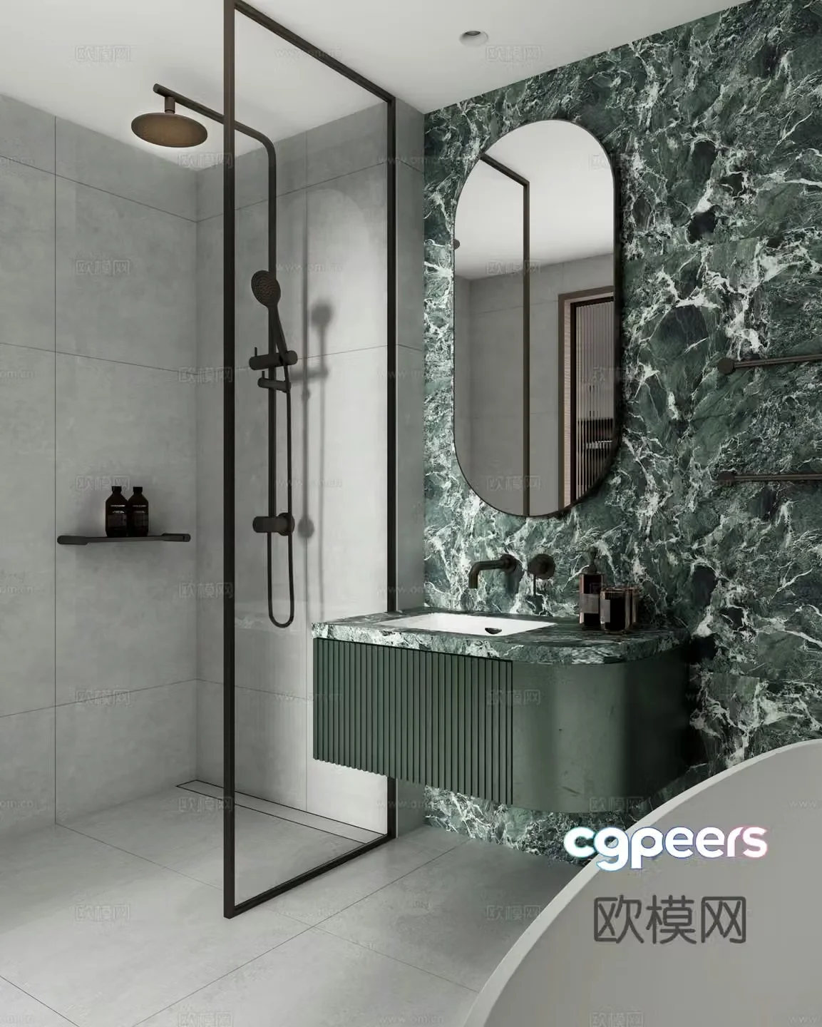 Modern bathroom bathroom 3d model