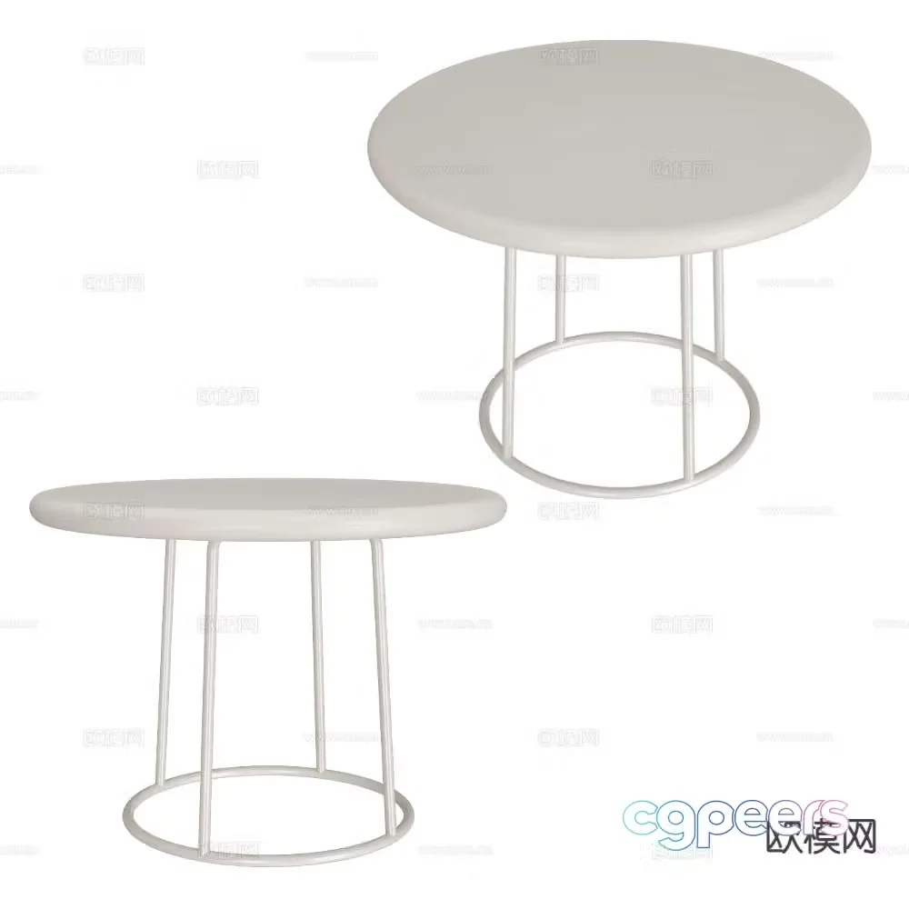 Serralunga round table side table table table 3d model