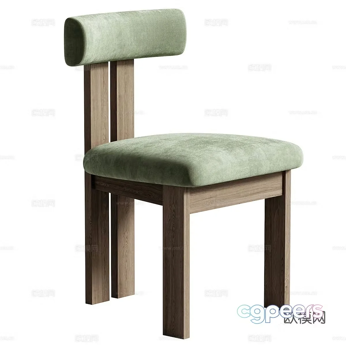 New Chinese style Wasabi Loki dining chair 3D model