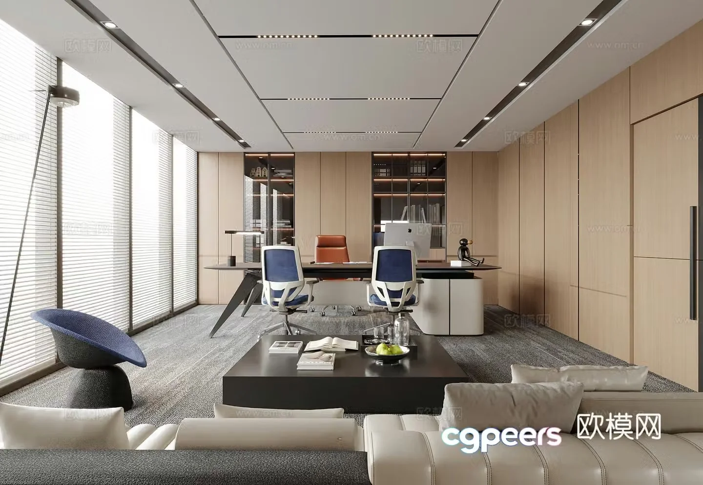 Modern General Manager Office Chairman Office Boss Office Desk Chair 3D Model
