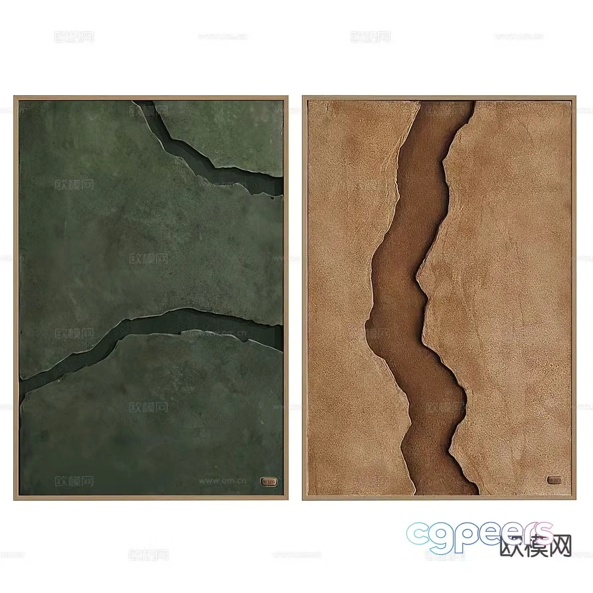Modern decorative painting three-dimensional painting 3D model