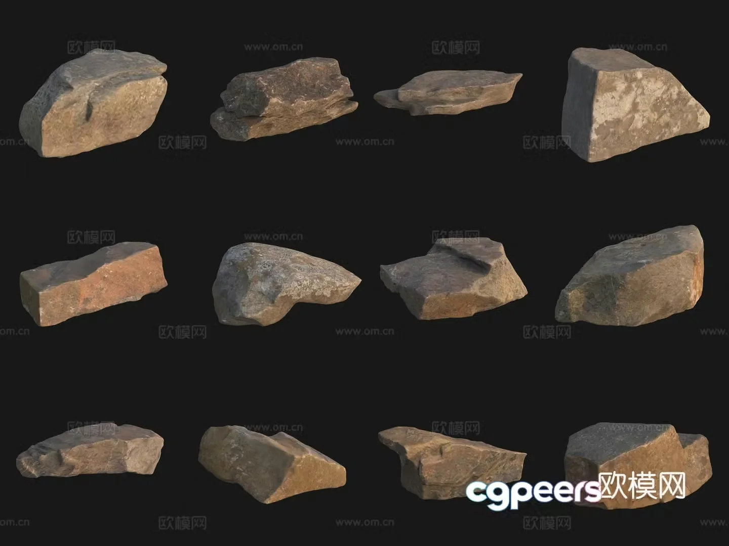 Rock big stone 3d model
