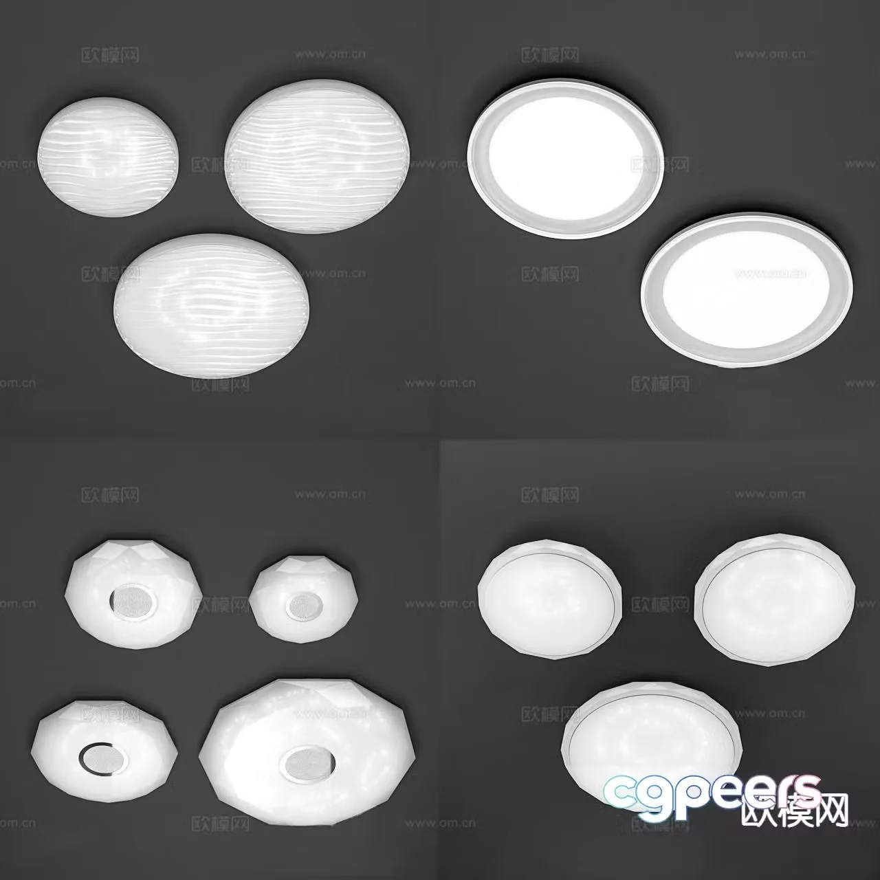 Light luxury ceiling lamp living room lamp bedroom lamp 3D model